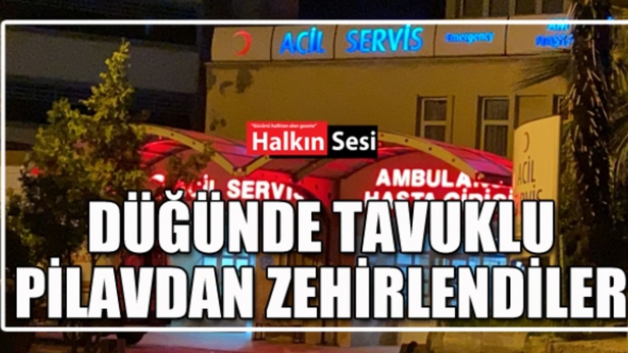 Düğünde tavuklu pilav yiyen 8 kişi hastanelik oldu