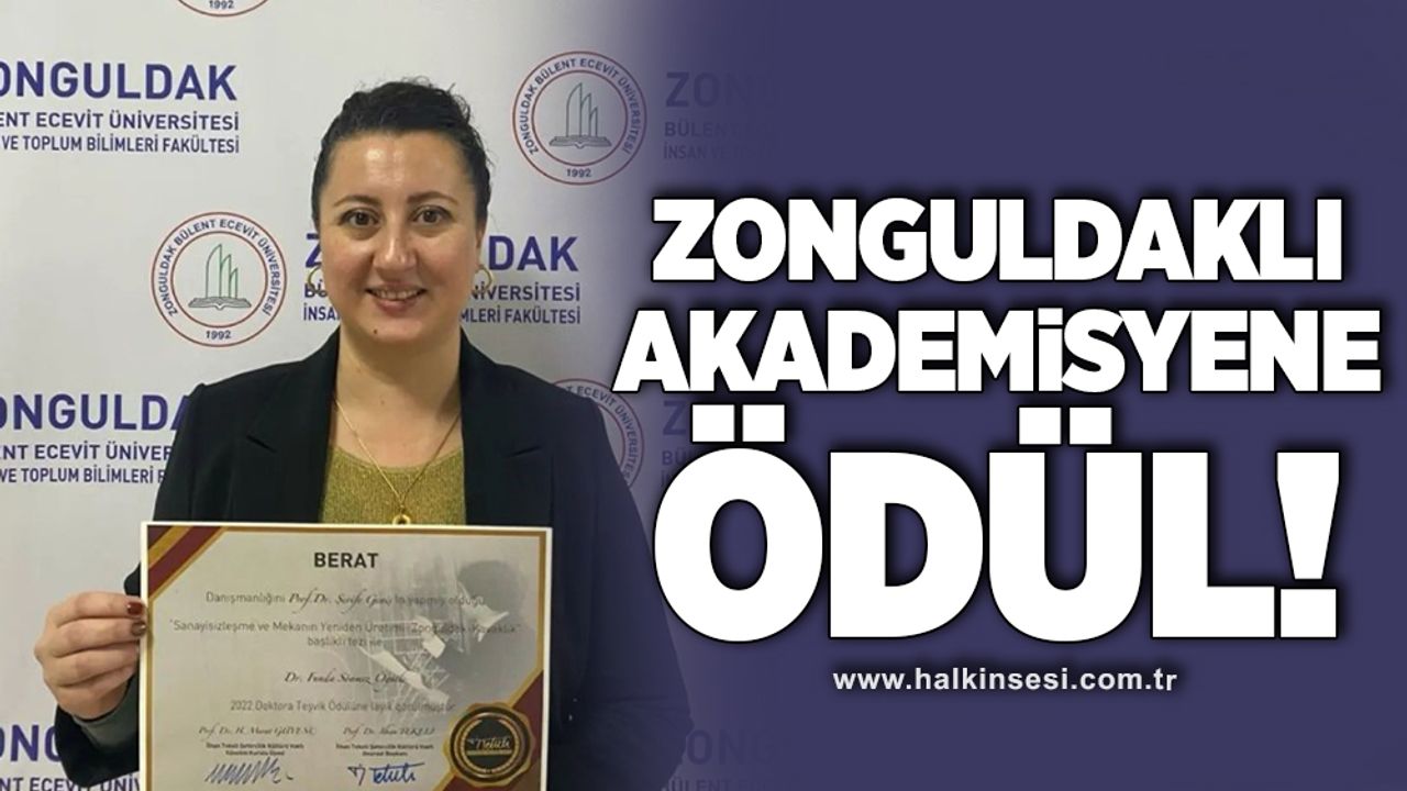 Zonguldaklı akademisyene ödül!