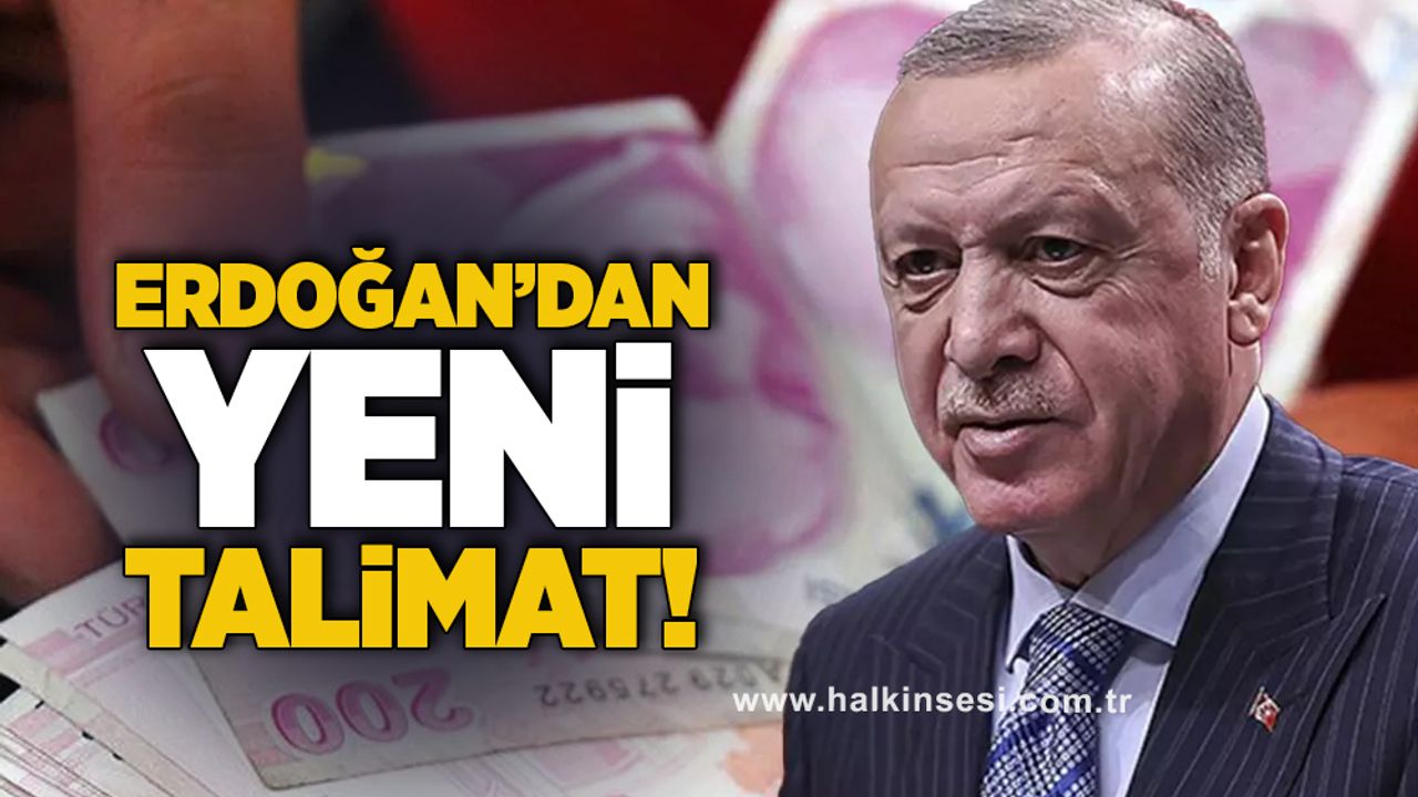 Cumhurbaşkanı Erdoğan'dan yeni talimat!