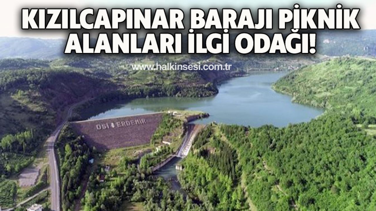 Kızılcapınar Barajı piknik alanları ilgi odağı!