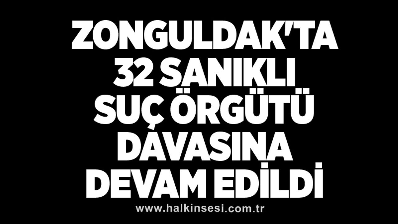 Zonguldak'ta 32 sanıklı suç örgütü davasına devam edildi