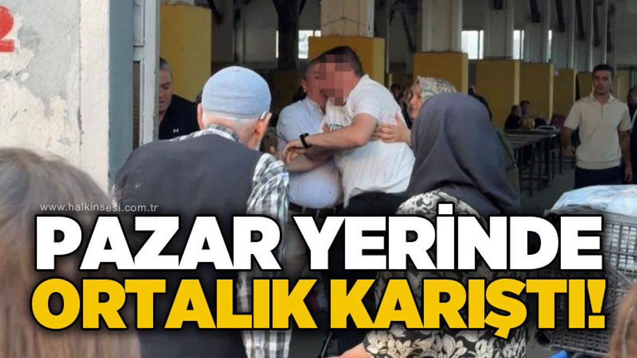 Pazar yerinde kavga: Vatandaşlar müdahale etti!