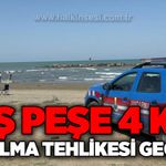 Denize giren 4 kişi boğulmaktan son anda kurtarıldı!