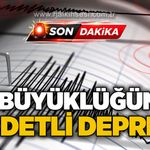 4.2 büyüklüğünde şiddetli deprem!
