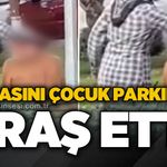 Kocasını çocuk parkında traş etti