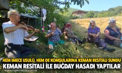 KEMAN RESİTALİ İLE BUĞDAY HASADI YAPTILAR