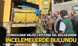 Zonguldak Valisi Çaycuma sel bölgesinde incelemelerde bulundu
