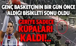 Genç basketçinin bir gün önce aldığı bisikleti sonu oldu: Geriye sadece kupaları kaldı!..