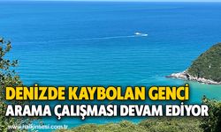 Denizde kaybolan genci arama çalışması devam ediyor