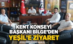 Kent Konseyi Başkanı Bilge’den Yeşil’e ziyaret