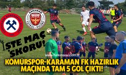 Kömürspor-Karaman FK hazırlık maçında tam 5 gol çıktı!