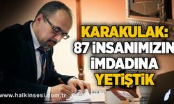 Karakulak, 87 insanımızın imdadına yetiştik