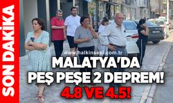 Malatya'da peş peşe 2 deprem! 4.8 ve 4.5!