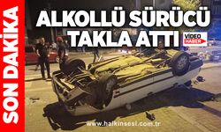 Zonguldak'ta alkollü sürücü takla attı
