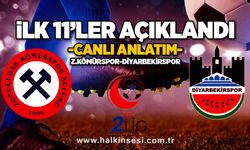 Zonguldak Kömürspor-Diyarbekirspor maçının 11’leri açıklandı