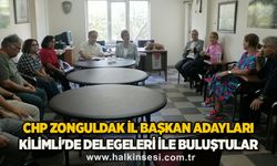 CHP Zonguldak İl başkan adayları Kilimli'de delegeleri ile buluştular