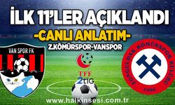 Vanspor-Kömürspor 11'ler açıklandı