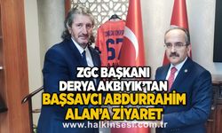 ZGC Başkanı Derya Akbıyık’tan Başsavcı Abdürrahim Alan’a ziyaret