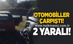 Otomobiller çarpıştı; 2 yaralı