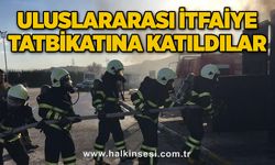 Uluslararası itfaiye tatbikatına katıldılar