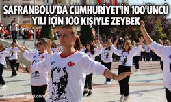 Safranbolu’da Cumhuriyet'in 100'üncü yılı için 100 kişiyle zeybek