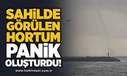 Sahilde görülen hortum panik oluşturdu