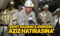 'Şehit madencilerimizin aziz hatırasına'