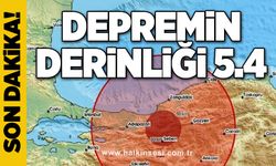 Depremin derinliği 5.4