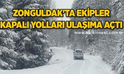 Zonguldak'ta ekipler kapalı yolları ulaşıma açtı
