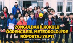 Zonguldak İlkokulu öğrencileri, Meteoroloji’de röportaj yaptı