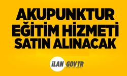 AKUPUNKTUR EĞİTİM HİZMETİ SATIN ALINACAK