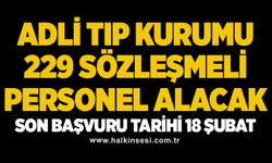 Adli Tıp Kurumu 229 Sözleşmeli Personel alacak