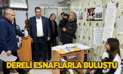 DERELİ ESNAFLARLA BULUŞTU