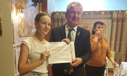 Tataristanlı çocuklara teşekkür belgesi