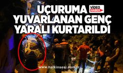 Uçuruma yuvarlanan genç yaralı kurtarıldı