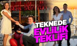 Teknede evlilik teklifi