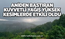 Aniden bastıran kuvvetli yağış yüksek kesimlerde etkili oldu