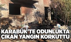 Karabük'te odunlukta çıkan yangın korkuttu