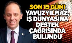 Son 15 gün! Yavuzyılmaz, iş dünyasına destek çağrısında bulundu...