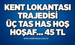 Kent Lokantası Trajedisi Üç Tas Has Hoş Hoşaf… 45 TL