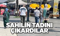 Sahilin tadını çıkardılar