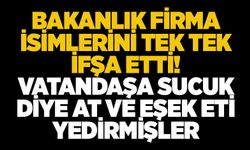 Bakanlık firma isimlerini tek tek ifşa etti!  Vatandaşa sucuk diye at ve eşek eti yedirmişler