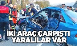 İki araç çarpıştı, yaralılar var