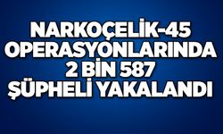 Narkoçelik-45 operasyonlarında 2 bin 587 şüpheli yakalandı