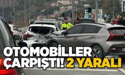 Otomobiller çarpıştı! 2 yaralı