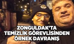 Zonguldak'ta Temizlik Görevlisinden Örnek Davranış