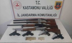 Kastamonu’da yasadışı yollarla temin edilen çok sayıda silah ele geçirildi