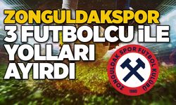 Zonguldakspor 3 futbolcu ile yolları ayırdı...