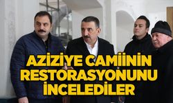 Aziziye Camiinin restorasyonunu incelediler