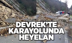 Devrek’te Karayolunda heyelan